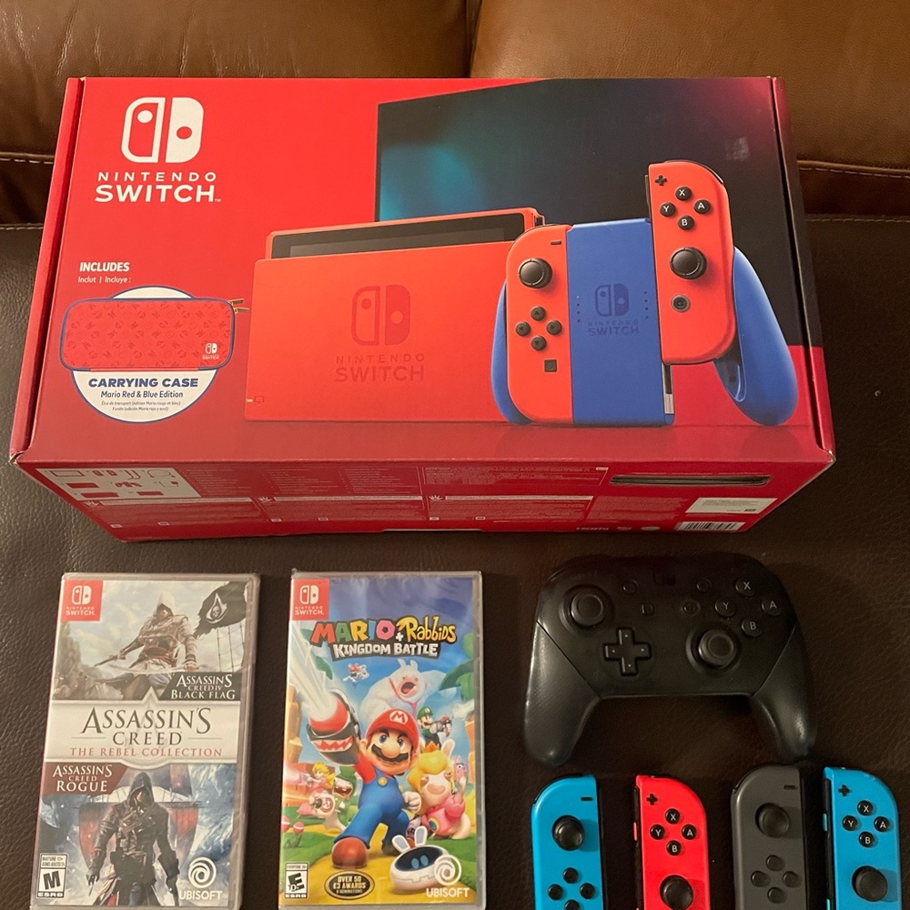 Rare Mario edition Nintendo switch bundle